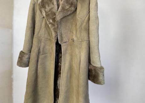 loewe mouton leather long coat
