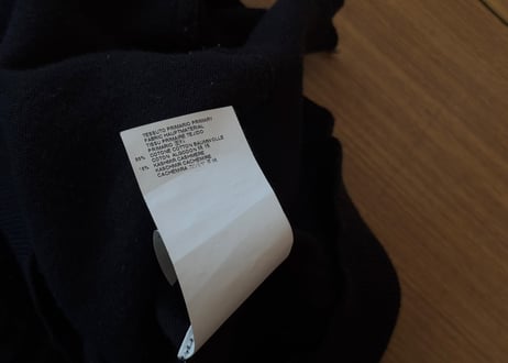 maison margiela "cashmere" drives knit black