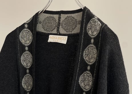 80s nina ricci knit long coat