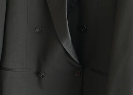 giorgio armani double tuxedo set up suit dead stock