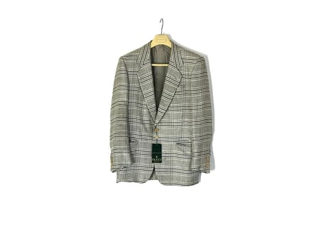 80s guccci check tailored jacket dead stock