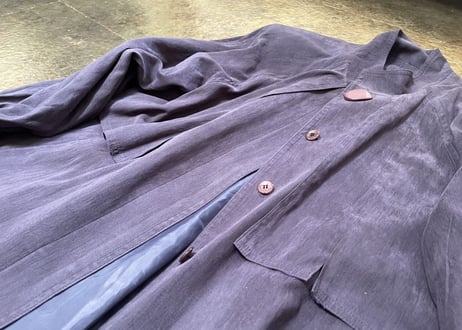 80s suede purple coat
