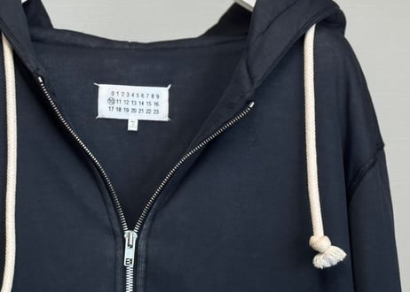 maison margiela drawstrings "中綿" hoodie
