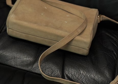 maison margiela leather box form shoulder bag