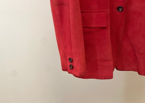 jilsander 90s leather jacket red