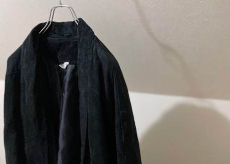 80s over size leather coat