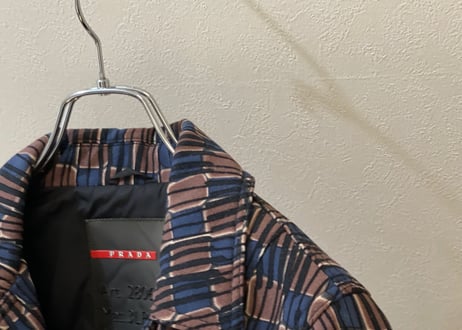 prada jacquard coat dead stock
