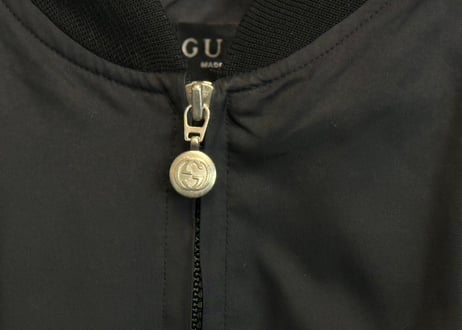 gucci nylon logo bomber jacket