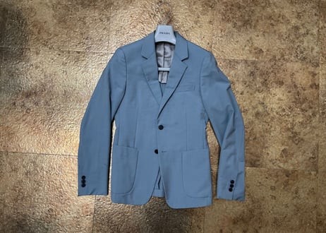 prada 2012ss runway blue jacket