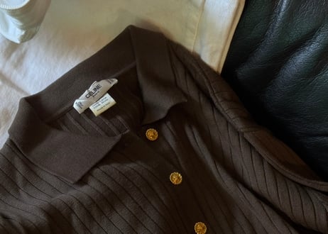 celine summer knit polo shirt