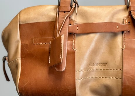 jilsander “本人期” leather logo bag