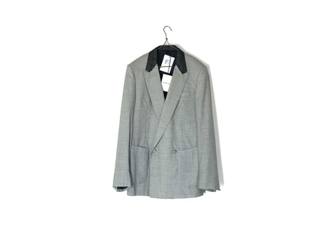 2014aw balenciaga leather lapel  tailored jacket dead stock