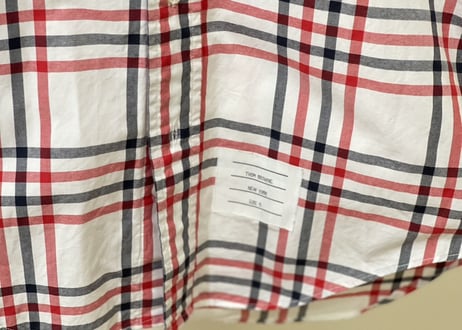 thom browne check shirt