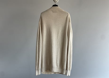 valentino over size cashmere half zip knit
