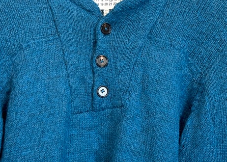 maison margiela turquoise blue alpaca knit
