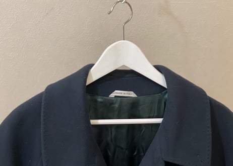 80-90s made in Italy green cashmere wool coat