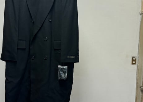 pure cashmere double long coat dead stock