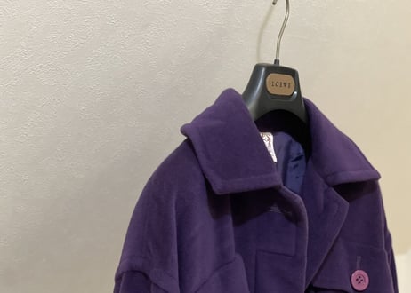 80s loewe cashmere coat purple