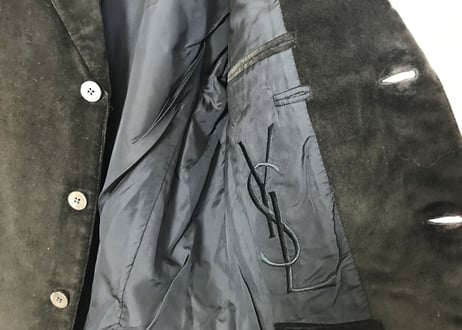 yves saint laurent rive gauche velvet set up suit