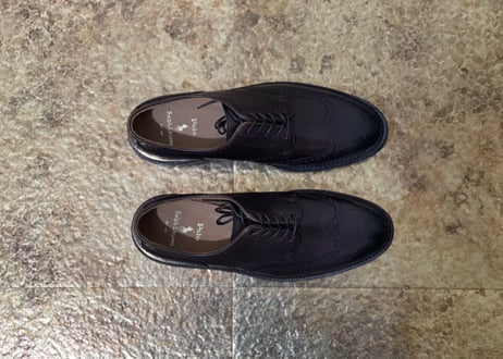 polo ralph lauren 2021aw wing tip dress shose brown 43 dead stock