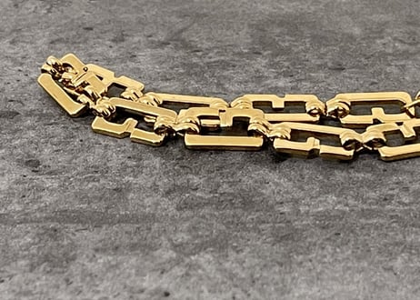 80-90s givenchy gold bracelet"D"