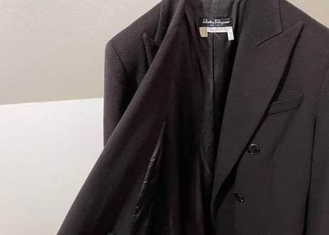 salvatore ferragamo cashmere wool chesterfield coat