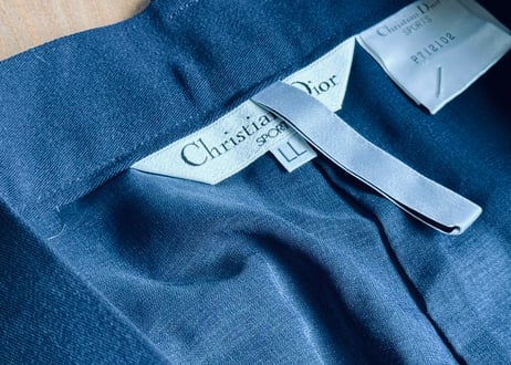 90s dior silver "CD" logo trousers