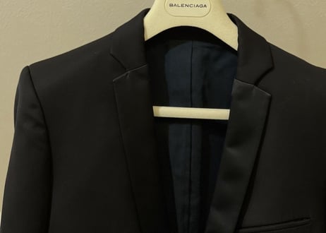 balmain 2019aw tuxedo set up suit dead stock
