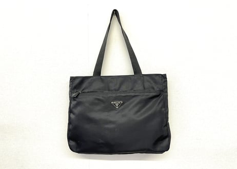 prada nylon tote bag black