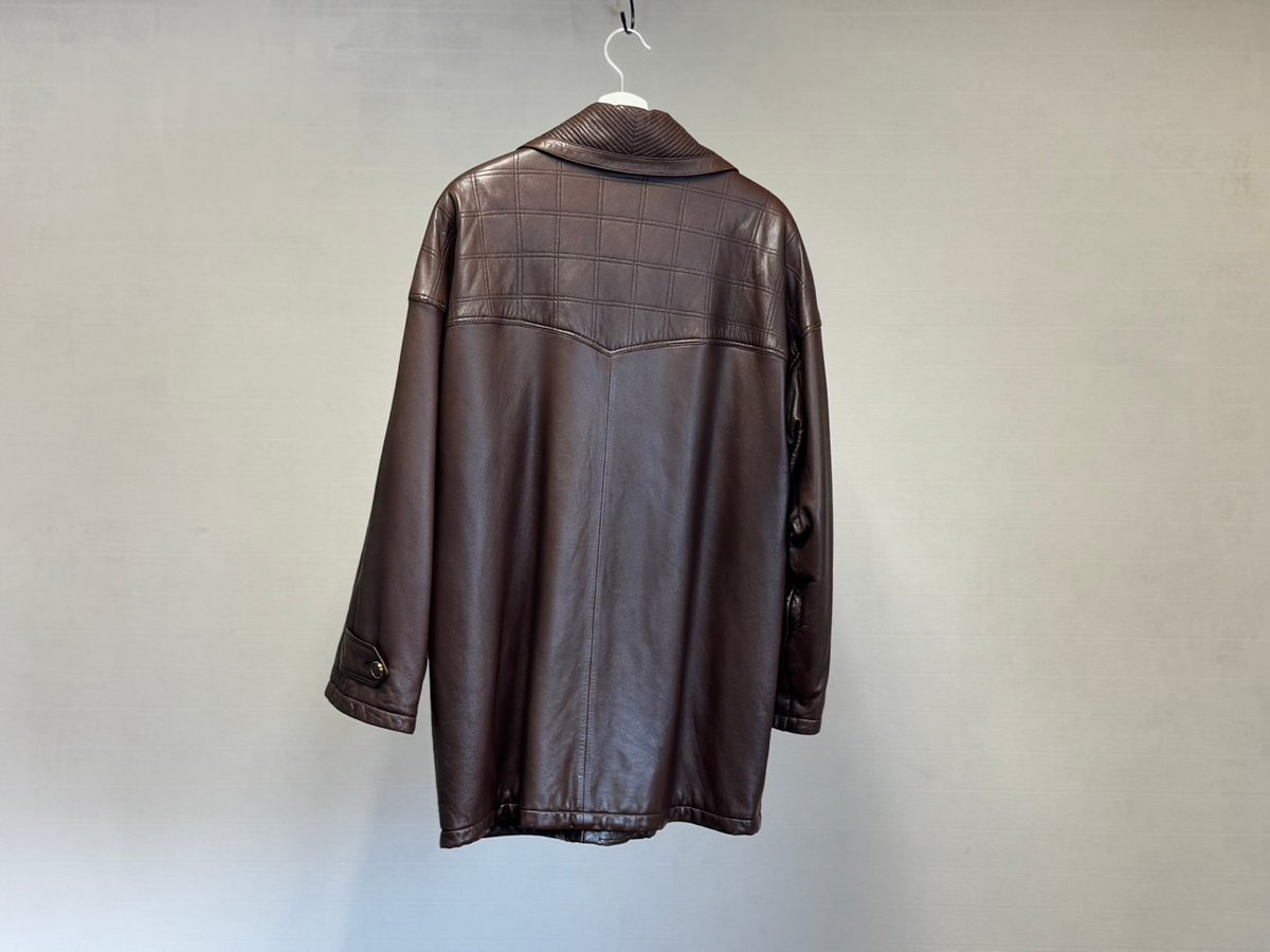 80-90s loewe leather anagram coat | weekend tokyo