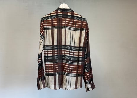 dries van noten check shirt
