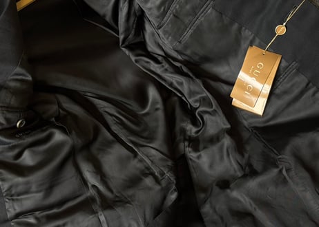 gucci set up suit black dead stock