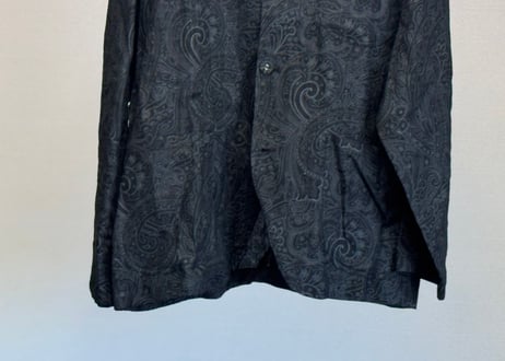 90s linen jacquard shirt jacket