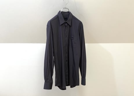 prada pocket shirt gray