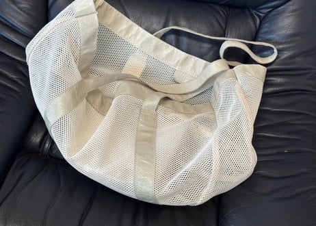 maison margiela "初期" large size mesh leather bag
