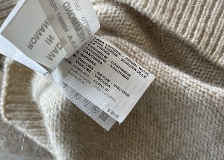 valentino over size cashmere half zip knit