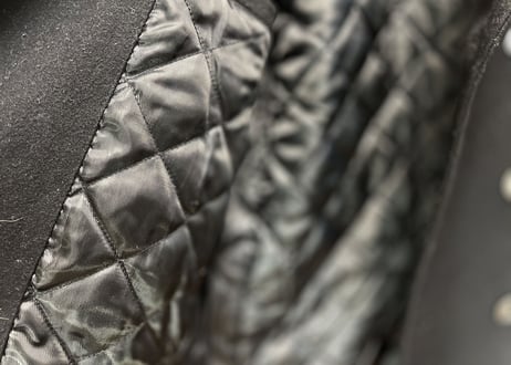 michael kors lather×quilting doble coat