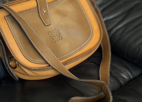 loewe anagram leather shoulder bag