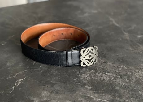 loewe anagram leather belt