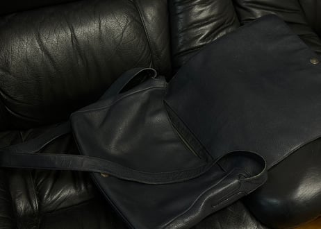jilsander logo leather shoulder bag