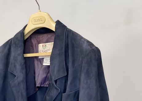 70s gucci leather tailored jacket