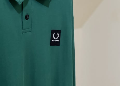 raf simons ×fred perry green knit polo