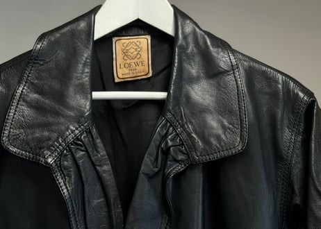 loewe leather long coat