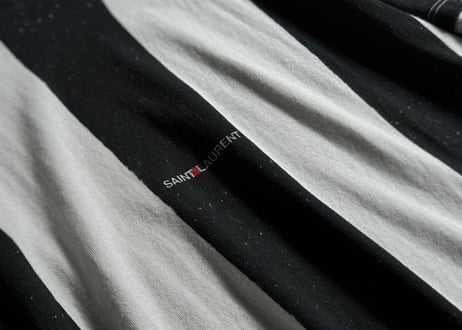 saint laurent 2020ss stripe rogo tops