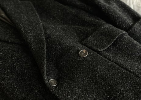 90's jum men double chesterfield coat