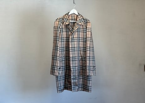 burberry technical fabric check coat