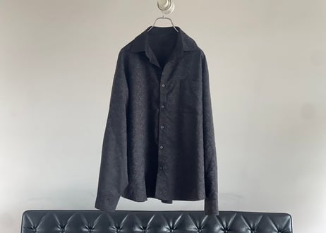 90s jacquard over size shirt