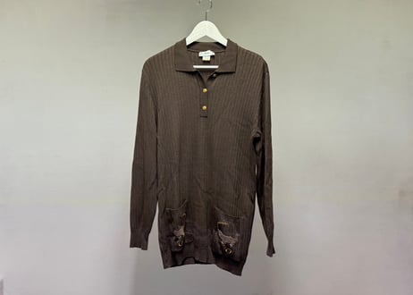 celine summer knit polo shirt
