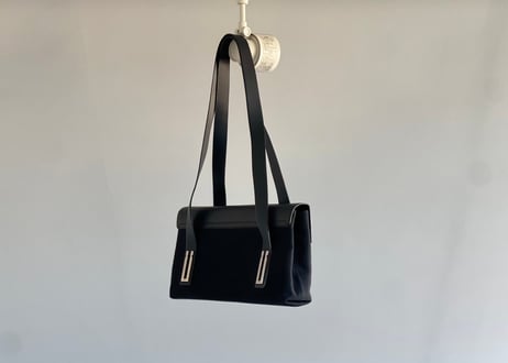 salvatore ferragamo nylon black shoulder bag