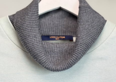 louis vuitton by "Virgil Abloh" knit layered sweat